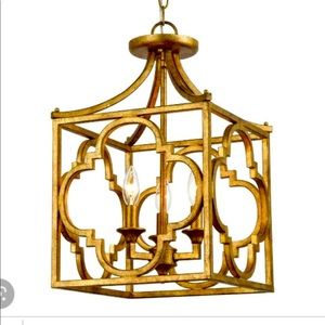 Beautiful! New, Antique gold, 3 light chandelier. Wembley, made by Elk Lighting